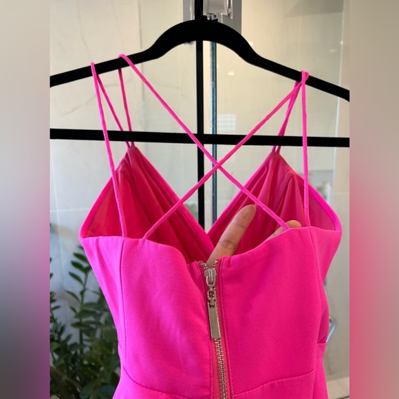 Hot pink peplum top size S NWOT - Picture 2 of 6